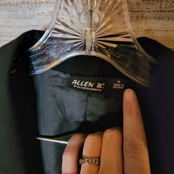 Allen B. by Allen Schwartz Black Embellished Blazer Size Medium - Picture 5 of 11